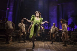 Amber Gray and the cast of Hadestown.