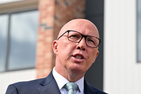 Peter Dutton in Wantirna, east of Melbourne.