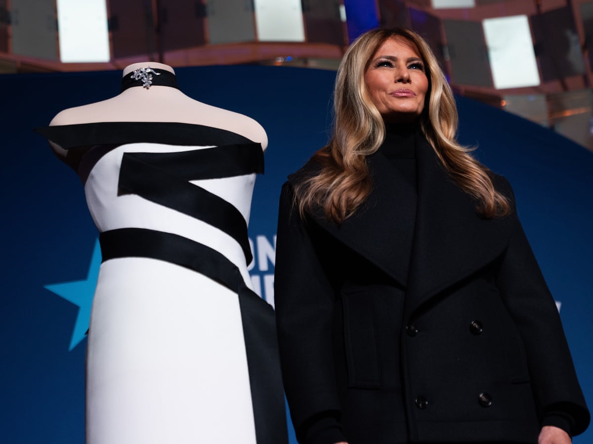 History redressed: Melania makes her mark, in a fashion, with Smithsonian gown | Melania Trump | The Guardian History redressed: Melania makes her mark, in a fashion, with Smithsonian gown | Melania Trump | The Guardian