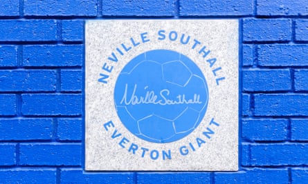 A plaque at Goodison Park in honour of Neville Southall
