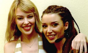 Minogue and her younger sister Dannii in London in 2001. Both sisters have had success in the UK and Australia