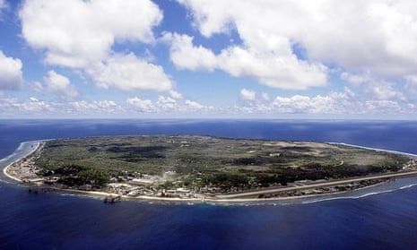 A file aerial photo of Nauru