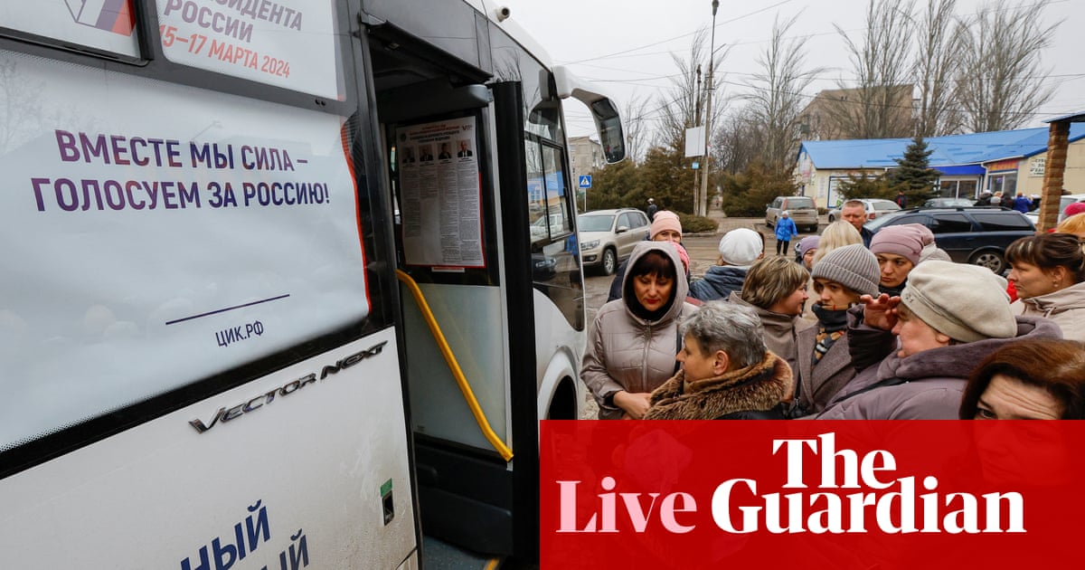 Russia-Ukraine war live: Russians vote in final day of presidential election as Kremlin accuses Kyiv of trying to disrupt poll