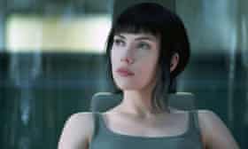 Scarlett Johansson in Ghost in the Shell, casting that drew accusations of whitewashing.