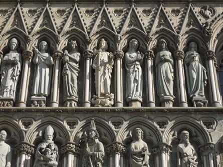 Rail route of the month: tracking St Olav from Sweden to Norway | norway holidays 1 St Olav shown holding an axe, Nidaros Cathedral, Trondheim.