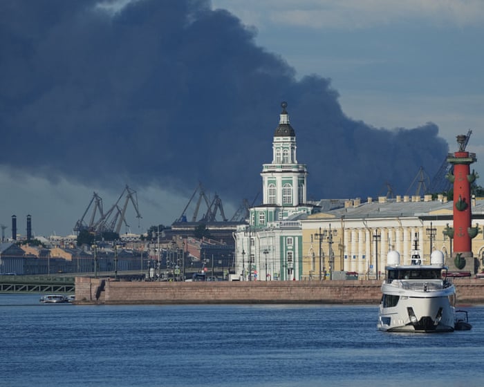 Ukraine strikes St Petersburg oil refinery – video