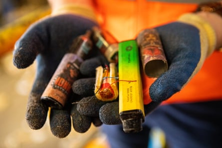 Single-use vapes sparking surge in fires at UK waste plants | Vaping | The Guardian Single-use vapes sparking surge in fires at UK waste plants | Vaping | The Guardian