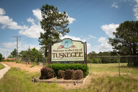 Welcome sign on highway approaching The City of Tuskegee, Alabama on Thursday, May 20, 2021.