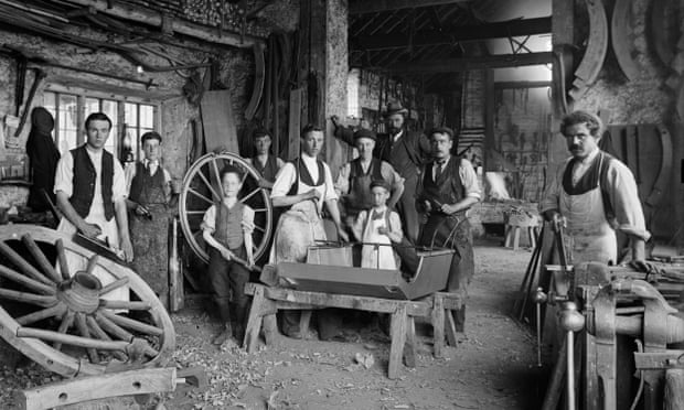 Apprentices at a carriage works, 1903. 