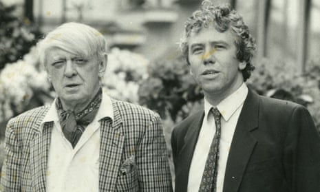 Anthony Burgess, left, and John Walsh, 1988.