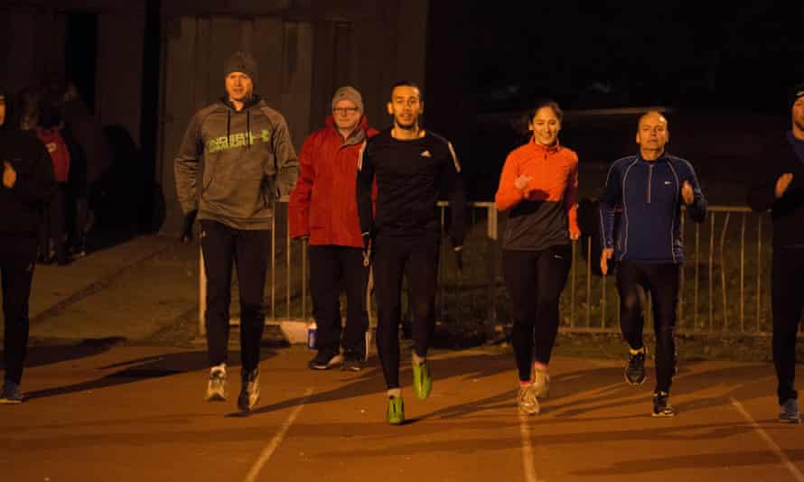 Pete McLeod (centre) found friendship when he joined a running club