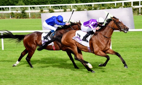 Magical beats Ghaiyyath to win the Group One Irish Champion Stakes in September.