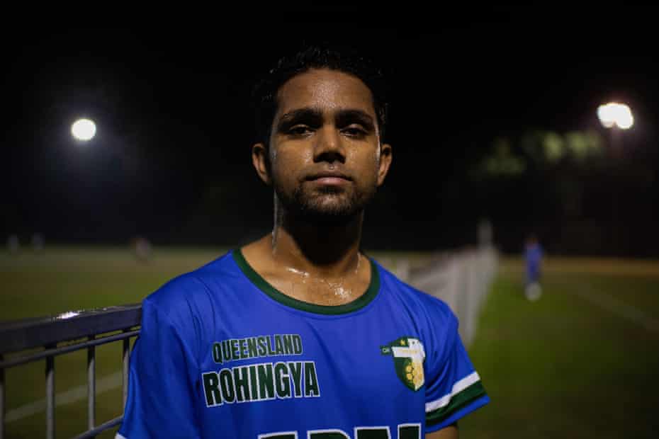 Othman Osman, mantan pengungsi dan anggota QR The Brave FC.