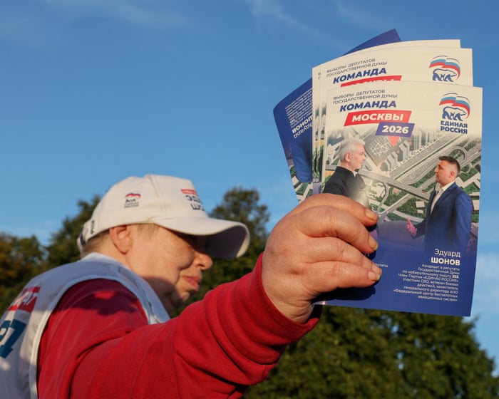 Russians go to polls against backdrop of Ukraine war and Putin’s tightening grip