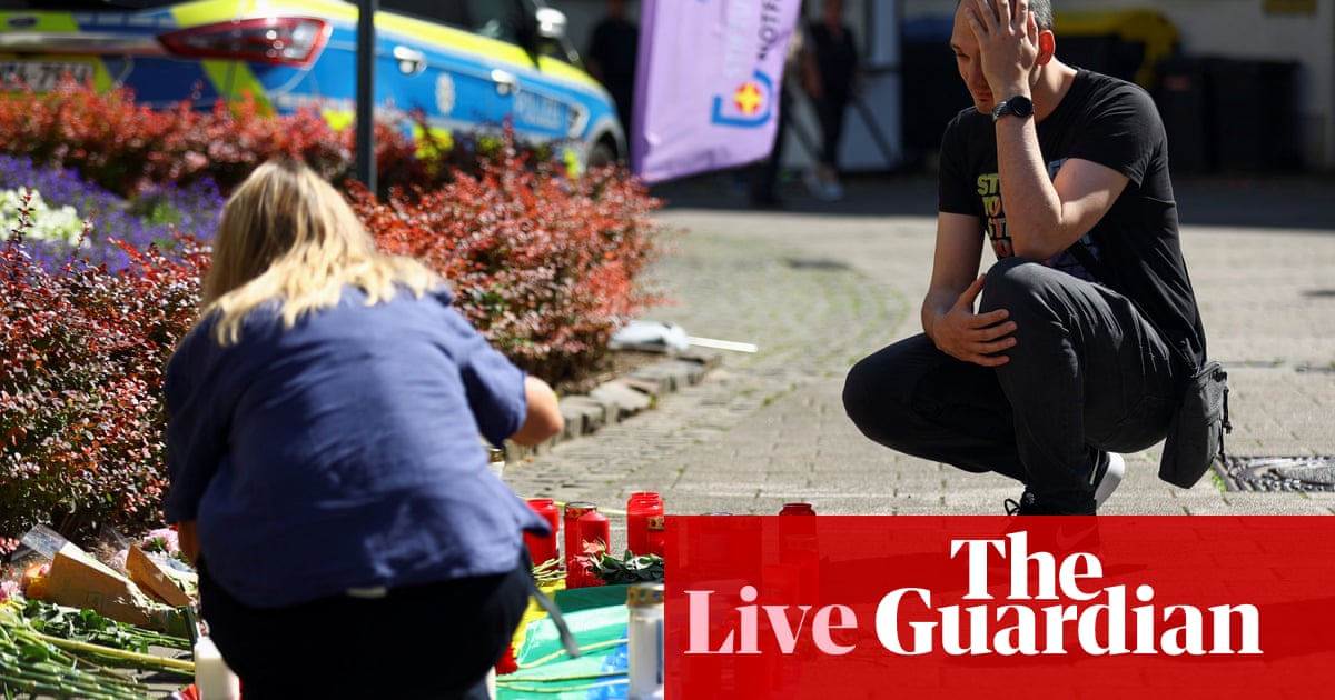 Solingen stabbing attack: 15-year-old detained by German police as two men and one woman killed at festival – live updates