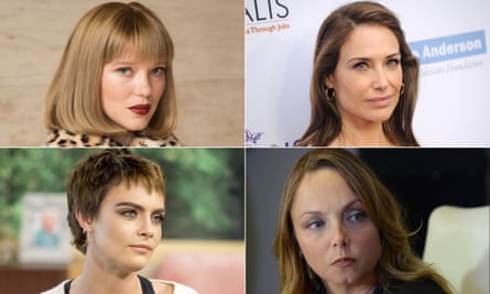 Clockwise from top left: Léa Seydoux, Claire Forlani, Louisette Geiss and Cara Delevingne
