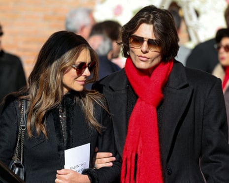 As stars wear black at Valentino's funeral, tributes are dressed in red | Fashion | The Guardian As stars wear black at Valentino's funeral, tributes are dressed in red | Fashion | The Guardian