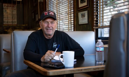Rich Savko, inside the Rock Store restaurant in Cornell, California, after the Woolsey fire, November 2018