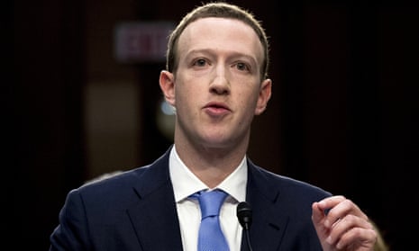Mark Zuckerberg testifies before a joint hearing of the Commerce and Judiciary Committees on Capitol Hill in Washington on 10 April 2018.