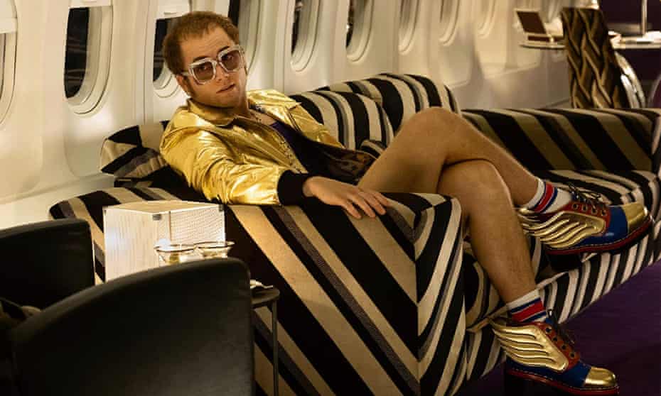 Taron Egerton as Elton John in Rocketman.
