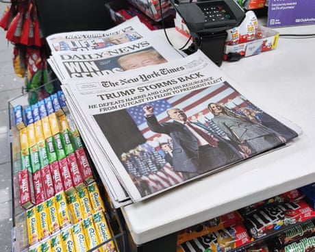 A copy of the New York Times newspaper on a newsstand