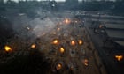 India's Covid crisis: Delhi crematoriums forced to build makeshift pyres