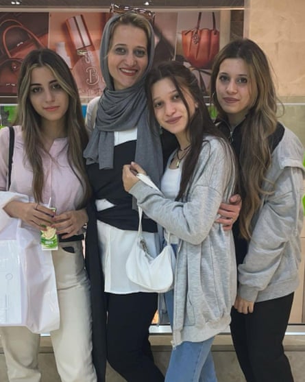 Dania Alafranji with her mother and sisters
