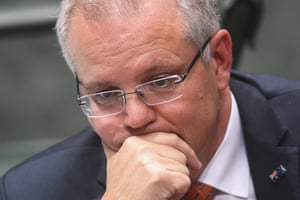 Scott Morrison in question time on Thursday