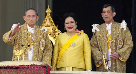 Crown Prince Maha Vajiralongkorn, right, pictured in 2007 with his parents, King Bhumibol Adulyadej and Queen Sirikit.