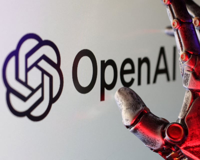 OpenAI logo and robot hand