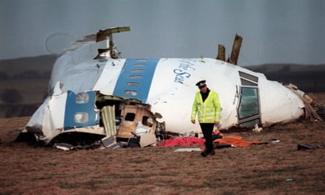 The nose cone of Pan Am flight 103 near Lockerbie, after a bomb killed 270 people on board in 1988