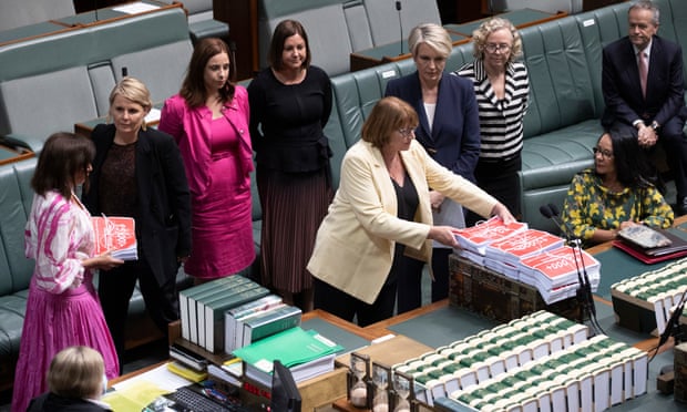 Female MPs table a petition from the March 4 Justice rally in the House of Representatives