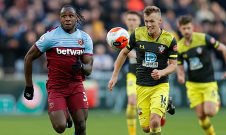 West Ham in action against Southampton in February.