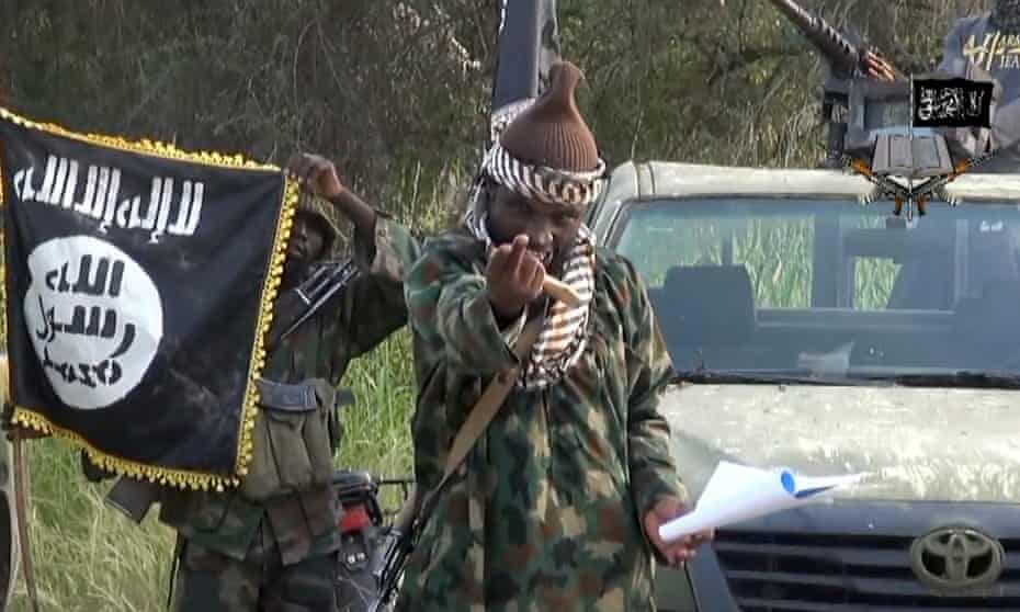 Screengrab showing Abubakar Shekau, leader of Boko Haram.