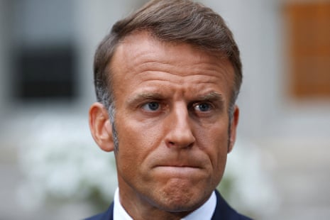 French President Emmanuel Macron at French Ambassador residency in Washington, D.C., U.S., August 18, 2025.
