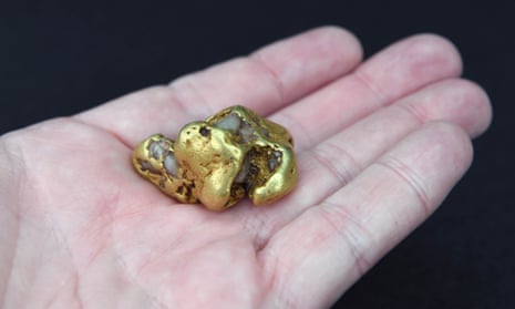 The gold nugget found in Scotland