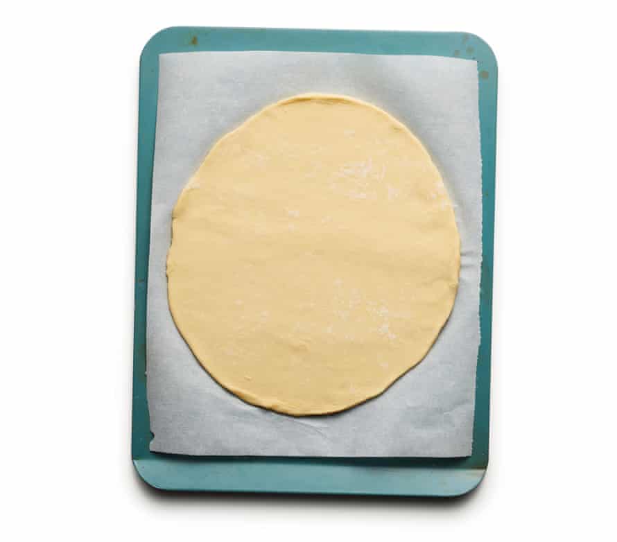Felicity’s perfect cheese pithivier. 5: Cut out two pastry circles.