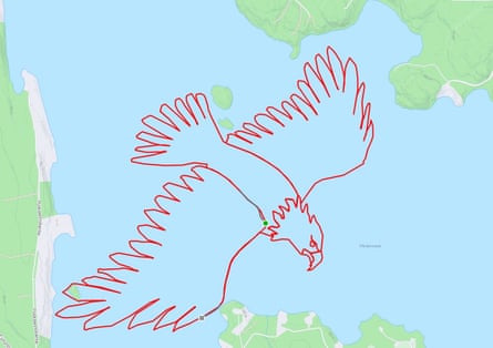 Samppa Tölli’s GPS drawing of an eagle
