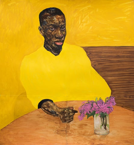 Study in yellow: a painting for the collection by Amoako Boafo.