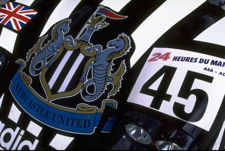 Newcastle United’s club crest on the front of the Lister Storm GTL at the Le Mans 24 Hours race.