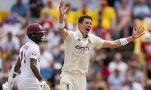 Matthew Fisher appeals for the wicket of West Indies’ captain Kraigg Brathwaite .