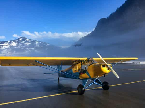 PA-11 at Saanen, Switzerland