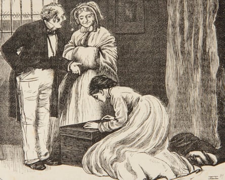 An etching of Tattycoram and two other people