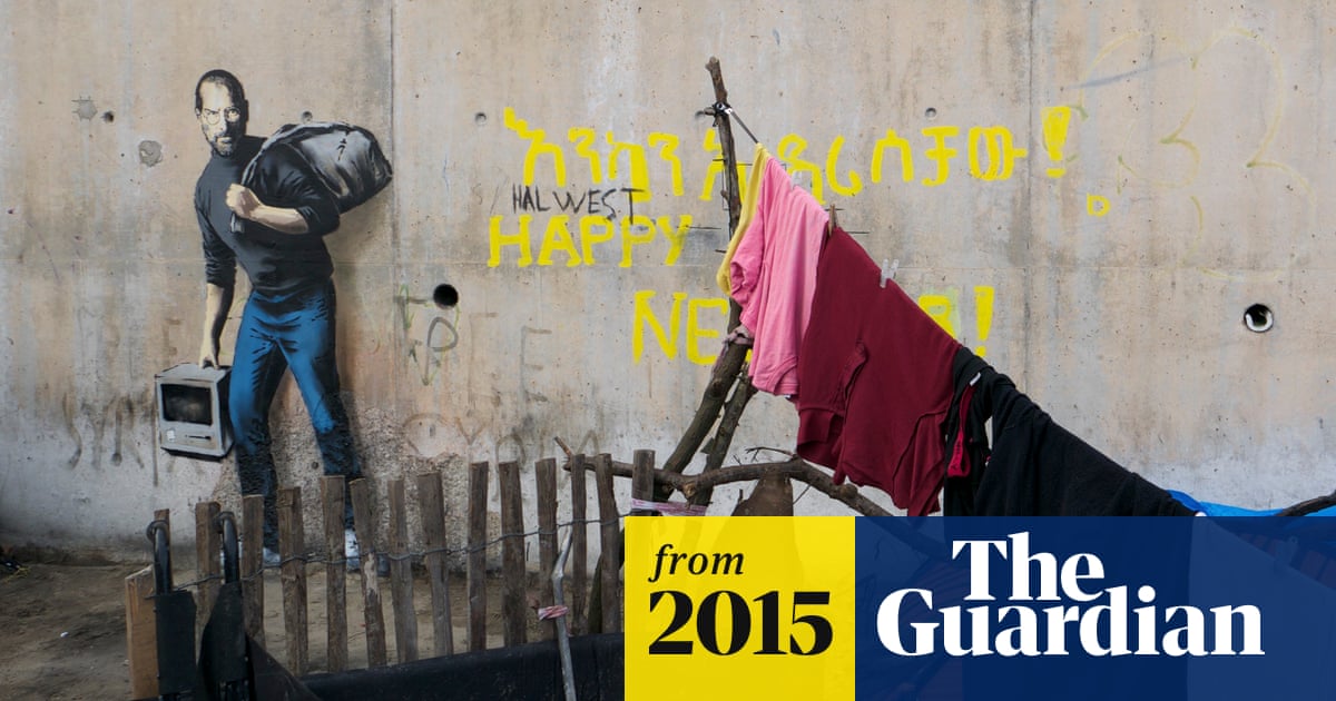 Banksy Uses Steve Jobs Artwork To Highlight Refugee Crisis Art And Design The Guardian
