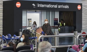 Passengers arriving at Auckland International Airport