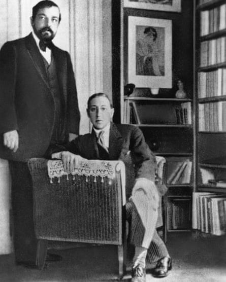 Debussy with fellow composer Igor Stravinsky in 1910
