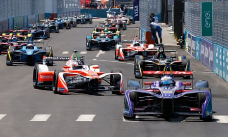 Formula E in New York City last month