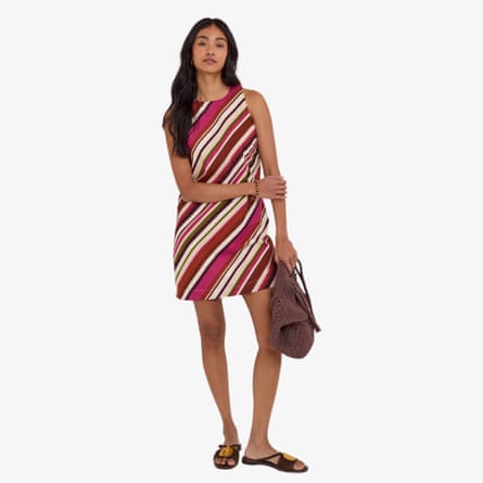 Nobody’s Child multicoloured striped palermo mini dress