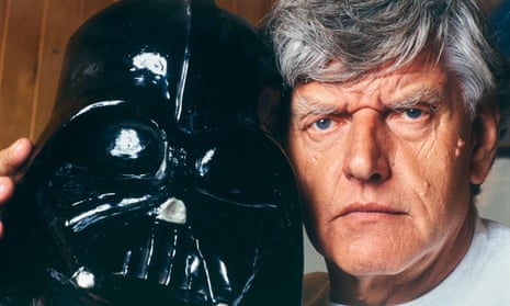 Dave Prowse with a Darth Vader mask. He was responsible for Vader’s imposing physicality and distinctive sweeping movements, but his voice was dubbed.
