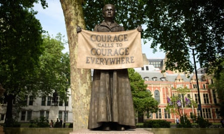 Provoked a surge of joy in me ... Gillian Wearing’s statue in honour of Millicent Fawcett.